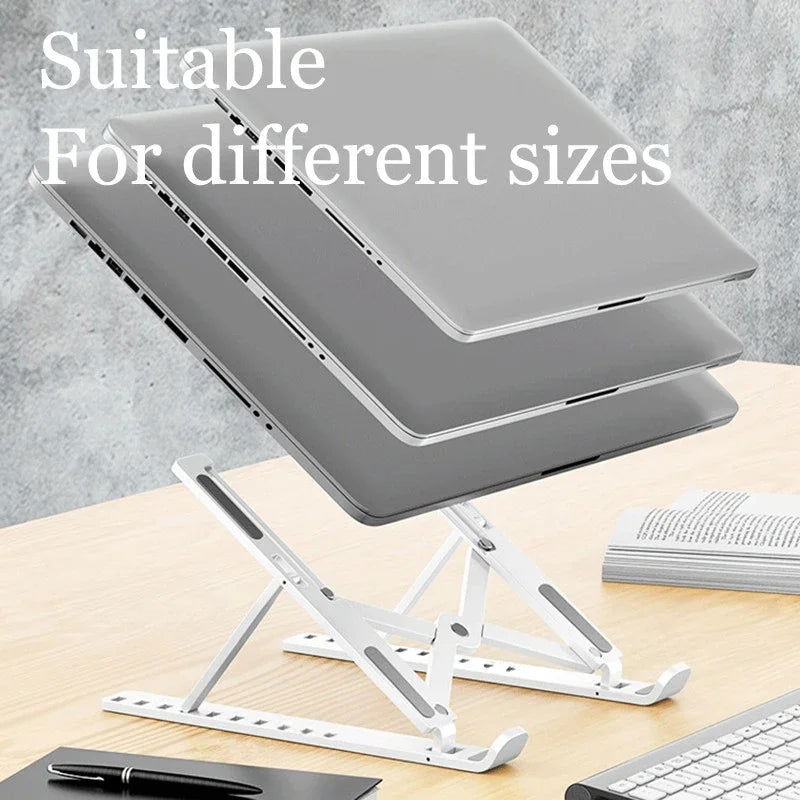 Foldable Laptop Stand Adjustable Portable Notebook Bracket Support Base ABS Holder For Macbook Air Pro Accessories Convenient - Slobuy