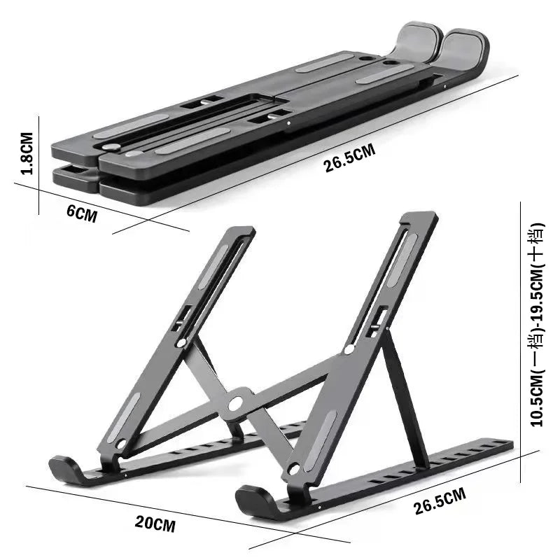 Foldable Laptop Stand Adjustable Portable Notebook Bracket Support Base ABS Holder For Macbook Air Pro Accessories Convenient - Slobuy