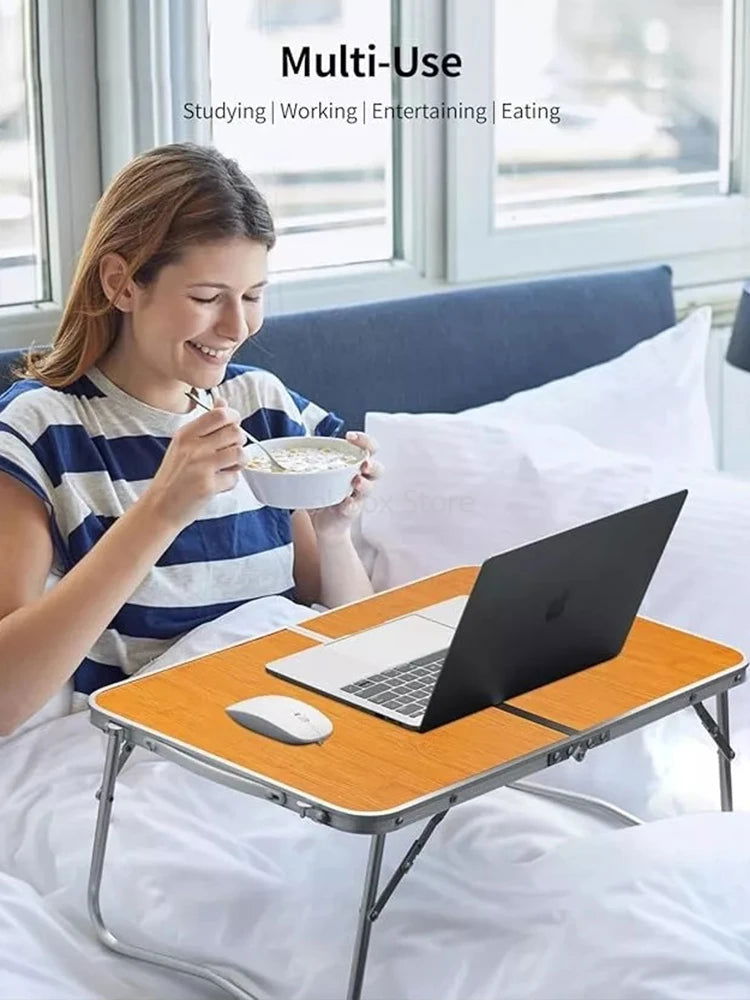 Foldable Laptop Table for Bed Portable Folding Camping Table Office Furniture Mini Computer Table Student Dormitory Writing Desk - Slobuy
