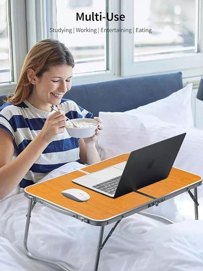 Foldable Laptop Table for Bed Portable Folding Camping Table Office Furniture Mini Computer Table Student Dormitory Writing Desk - Slobuy