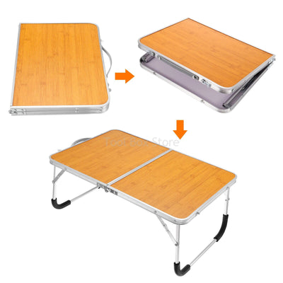 Foldable Laptop Table for Bed Portable Folding Camping Table Office Furniture Mini Computer Table Student Dormitory Writing Desk - Slobuy