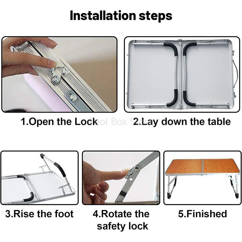 Foldable Laptop Table for Bed Portable Folding Camping Table Office Furniture Mini Computer Table Student Dormitory Writing Desk - Slobuy