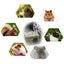 Foldable Woven Rabbit Cages Pets Hamster Guinea Pig Bunny Grass Chew Toy Mat House Bed Nests for Small Animal Rabbit Accessories - Slobuy