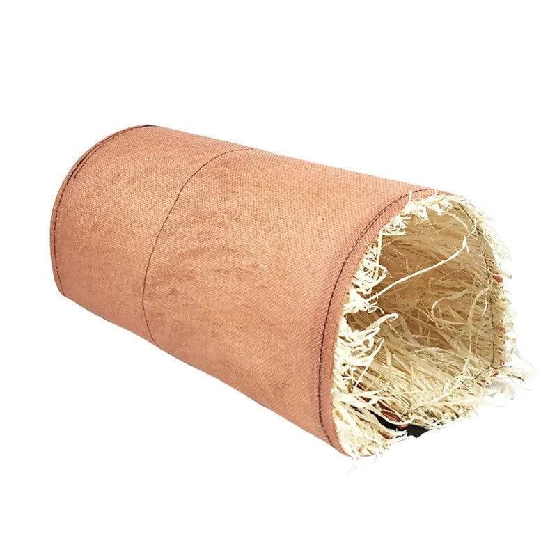 Foldable Woven Rabbit Cages Pets Hamster Guinea Pig Bunny Grass Chew Toy Mat House Bed Nests for Small Animal Rabbit Accessories - Slobuy