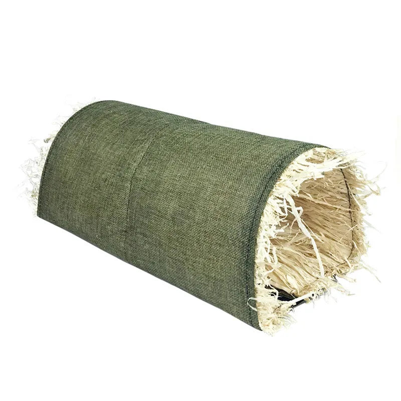 Foldable Woven Rabbit Cages Pets Hamster Guinea Pig Bunny Grass Chew Toy Mat House Bed Nests for Small Animal Rabbit Accessories - Slobuy
