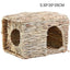 Foldable Woven Rabbit Cages Pets Hamster Guinea Pig Bunny Grass Chew Toy Mat House Bed Nests for Small Animal Rabbit Accessories - Slobuy