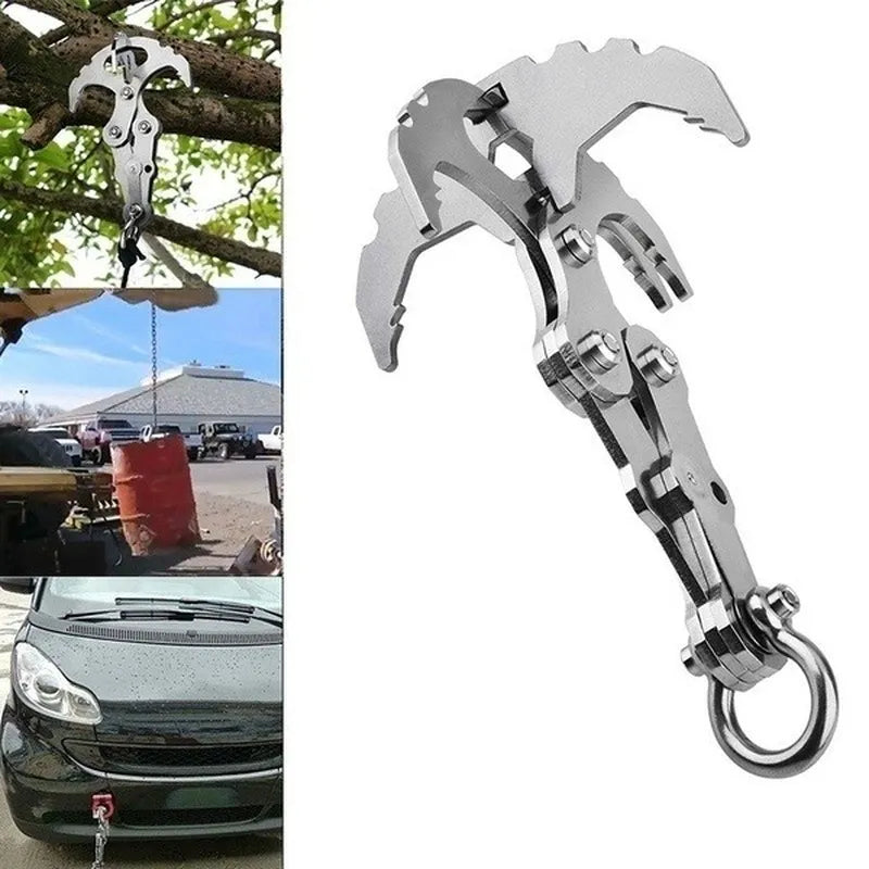 Folding Grappling Hook Multifunctional Stainless Steel Survival Outdoor Climbing Claw Carabiner Camping Gear Multitool Edc Gear - Slobuy