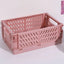 Folding Plastic Storage Box Collapsible Storage Container Desktop Cosmetic Storage Basket Home Office Organizer Box Storage Box - Slobuy