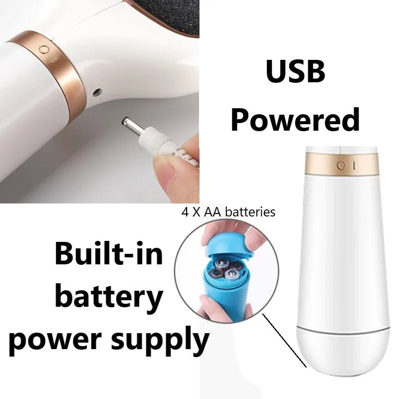 Foot Care Tool Electric Foot File Foot Callouses Dead Skin Remover Shaver Remove Dry Dead Hard Cracked Skin Safe and Painless - Slobuy