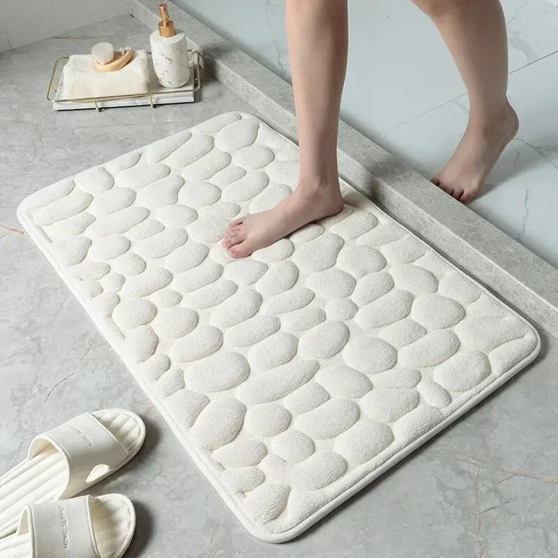 Foot Mat Coral Fleece Floor Mat Household Memory Foam Non-Slip Bathroom Kitchen Mat Thickened Absorbent Floor Mat Door Mat Rugs - Slobuy