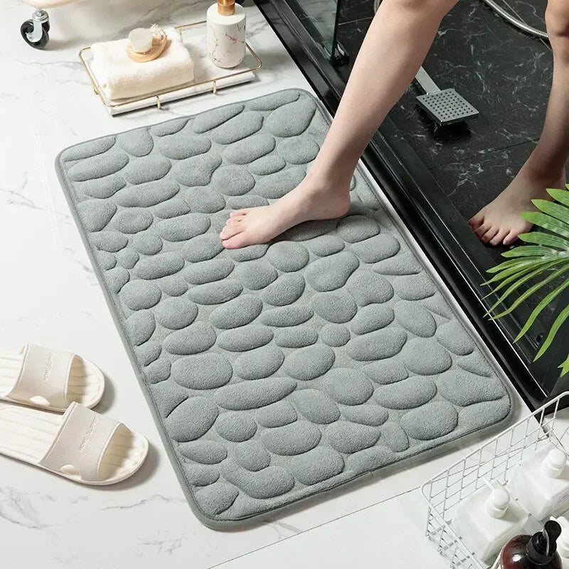 Foot Mat Coral Fleece Floor Mat Household Memory Foam Non-Slip Bathroom Kitchen Mat Thickened Absorbent Floor Mat Door Mat Rugs - Slobuy