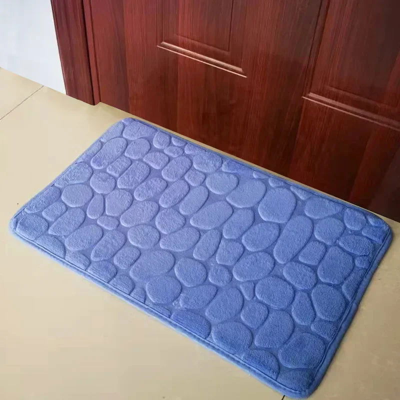 Foot Mat Coral Fleece Floor Mat Household Memory Foam Non-Slip Bathroom Kitchen Mat Thickened Absorbent Floor Mat Door Mat Rugs - Slobuy