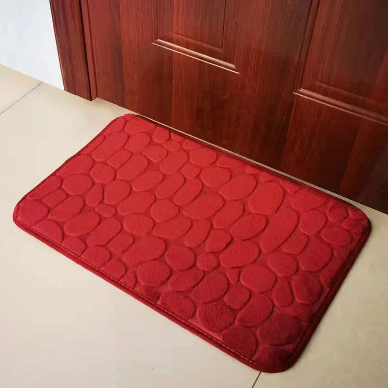 Foot Mat Coral Fleece Floor Mat Household Memory Foam Non-Slip Bathroom Kitchen Mat Thickened Absorbent Floor Mat Door Mat Rugs - Slobuy