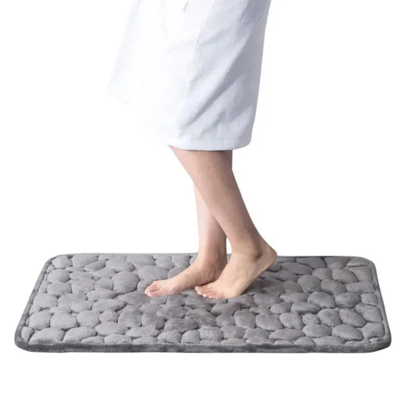 Foot Mat Coral Fleece Floor Mat Household Memory Foam Non-Slip Bathroom Kitchen Mat Thickened Absorbent Floor Mat Door Mat Rugs - Slobuy