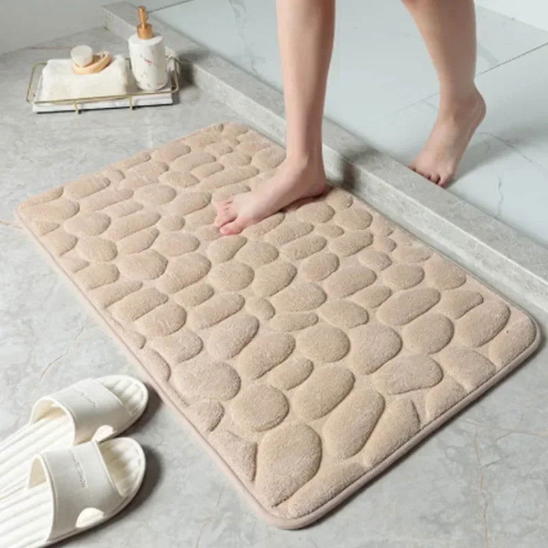 Foot Mat Coral Fleece Floor Mat Household Memory Foam Non-Slip Bathroom Kitchen Mat Thickened Absorbent Floor Mat Door Mat Rugs - Slobuy