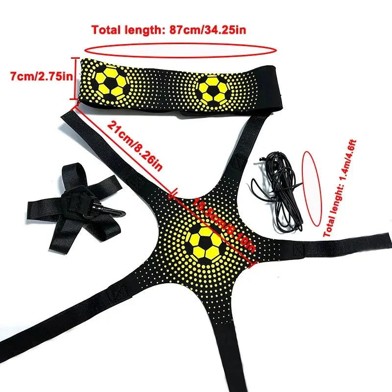 Football Kick Throw Solo Practice Adjustable Waist Belt Soccer Ball Control Training Equipment Children Training Elastic Belt - Slobuy