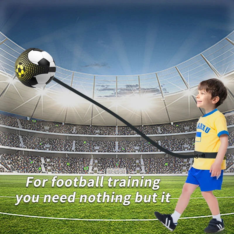 Football Kick Throw Solo Practice Training Aid Control Skills Adjustable Waist Belt - Slobuy
