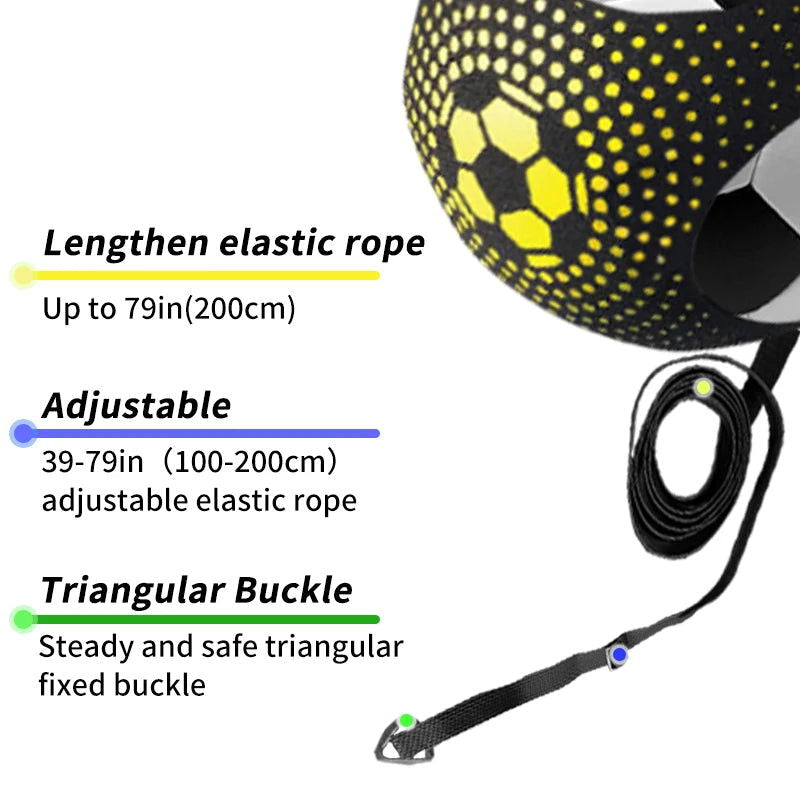 Football Kick Throw Solo Practice Training Aid Control Skills Adjustable Waist Belt - Slobuy