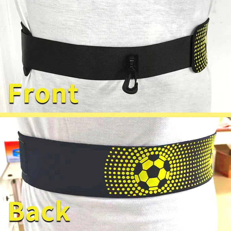 Football Kick Throw Solo Practice Training Aid Control Skills Adjustable Waist Belt - Slobuy