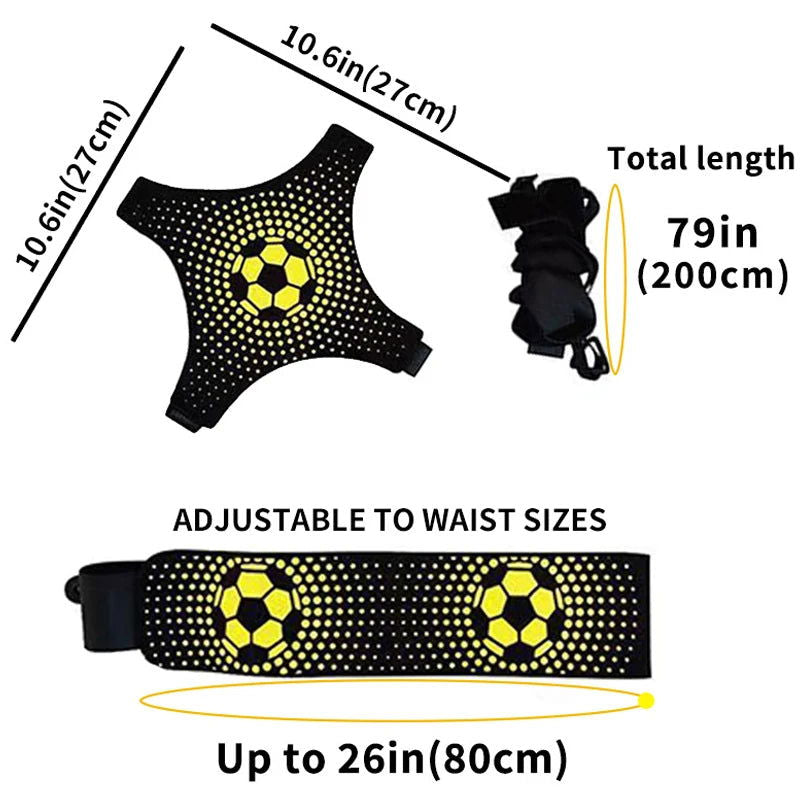 Football Kick Throw Solo Practice Training Aid Control Skills Adjustable Waist Belt - Slobuy