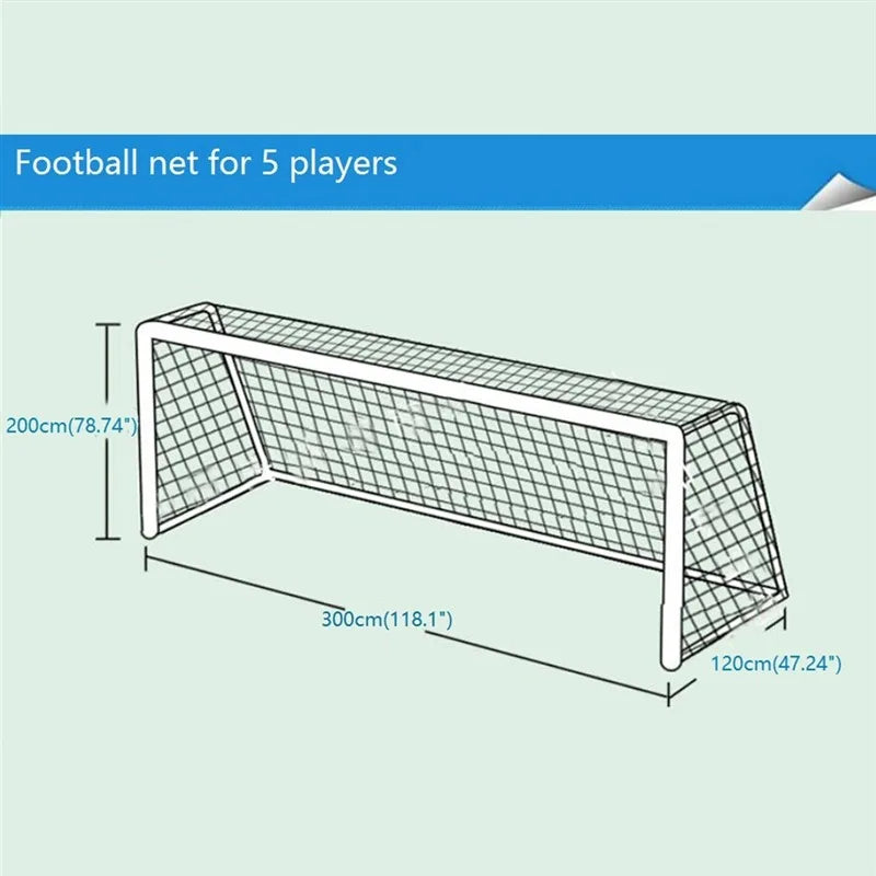 Football Net For Soccer Goal Post Junior Sports Training 3m x 2m 1.2m x 1.8m Football Net Foldable Portable Soccer Net Kids - Slobuy