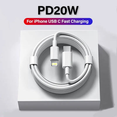 For APPLE PD 20W Fast Charging Cable For iPhone 13 12 11 14 Pro Max Mini USB C Date Cable For 8 Plus XS iPad Charger Accessories - Slobuy