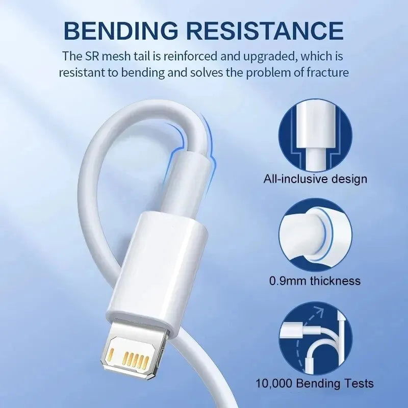 For APPLE PD 20W Fast Charging Cable For iPhone 13 12 11 14 Pro Max Mini USB C Date Cable For 8 Plus XS iPad Charger Accessories - Slobuy