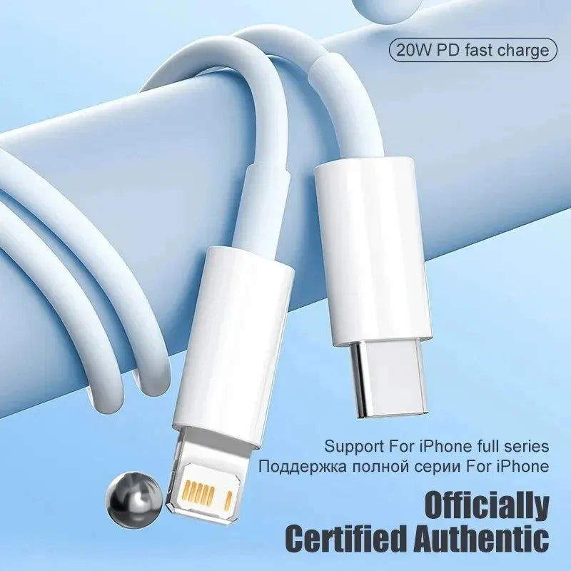 For APPLE PD 20W Fast Charging Cable For iPhone 13 12 11 14 Pro Max Mini USB C Date Cable For 8 Plus XS iPad Charger Accessories - Slobuy