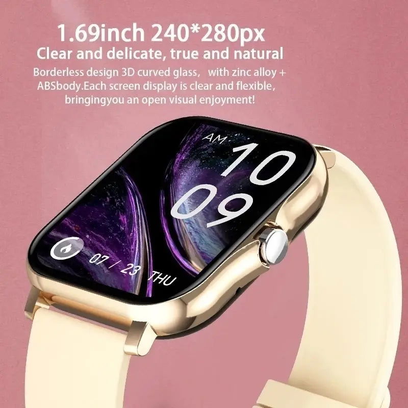 For Android OS IOS Phone Color Screen Full Touch Custom Dial Smart Watch Women Bluetooth Call SmartWatch Men 2024 New - Slobuy