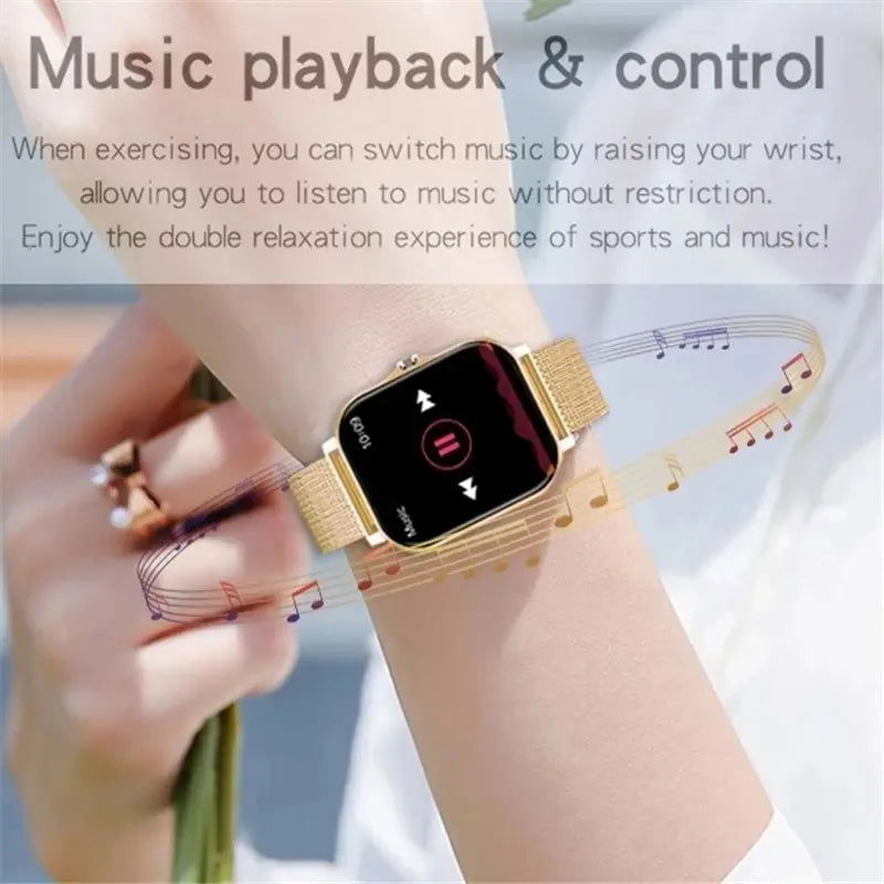 For Android OS IOS Phone Color Screen Full Touch Custom Dial Smart Watch Women Bluetooth Call SmartWatch Men 2024 New - Slobuy