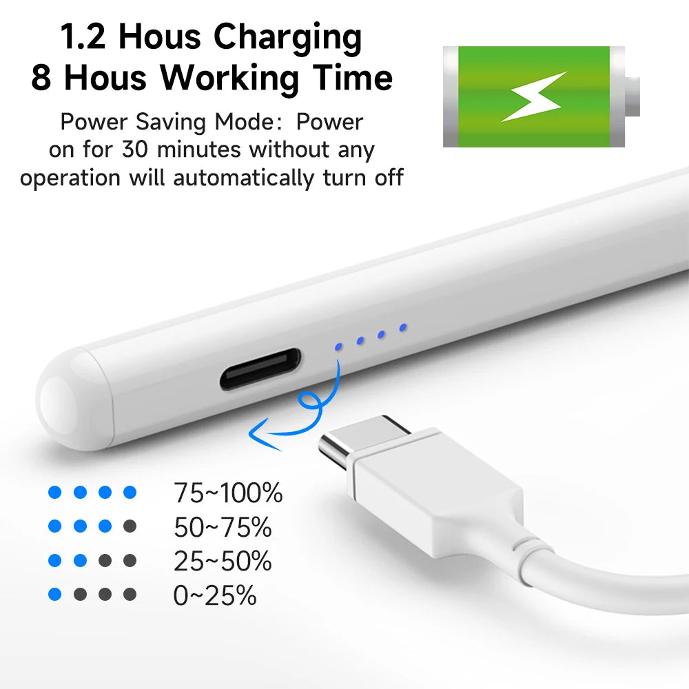 For Apple Pencil 2 1 Palm Rejection Power Display iPad Accessories iPad 2022 2021 2020 2019 2018 Pro 11 12.9 Air Mini Stylus Pen - Slobuy