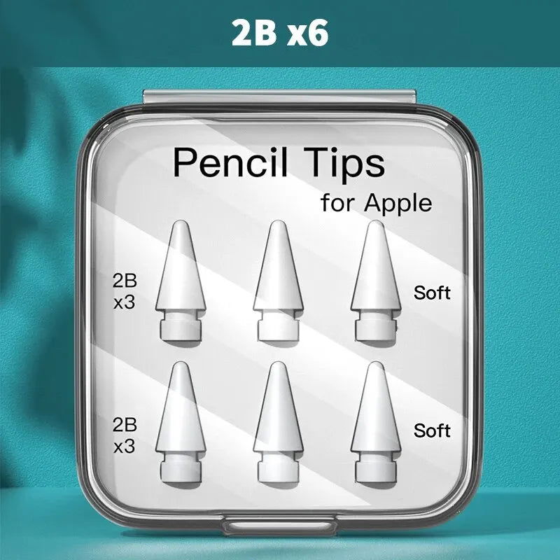 For Apple Pencil Pen Nib Pencil Case For Apple Pencil Tip 2B HB 3.0 Soft Hard For Apple Pencil 1st 2nd Generation Accessories - Slobuy