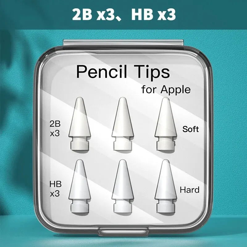 For Apple Pencil Pen Nib Pencil Case For Apple Pencil Tip 2B HB 3.0 Soft Hard For Apple Pencil 1st 2nd Generation Accessories - Slobuy