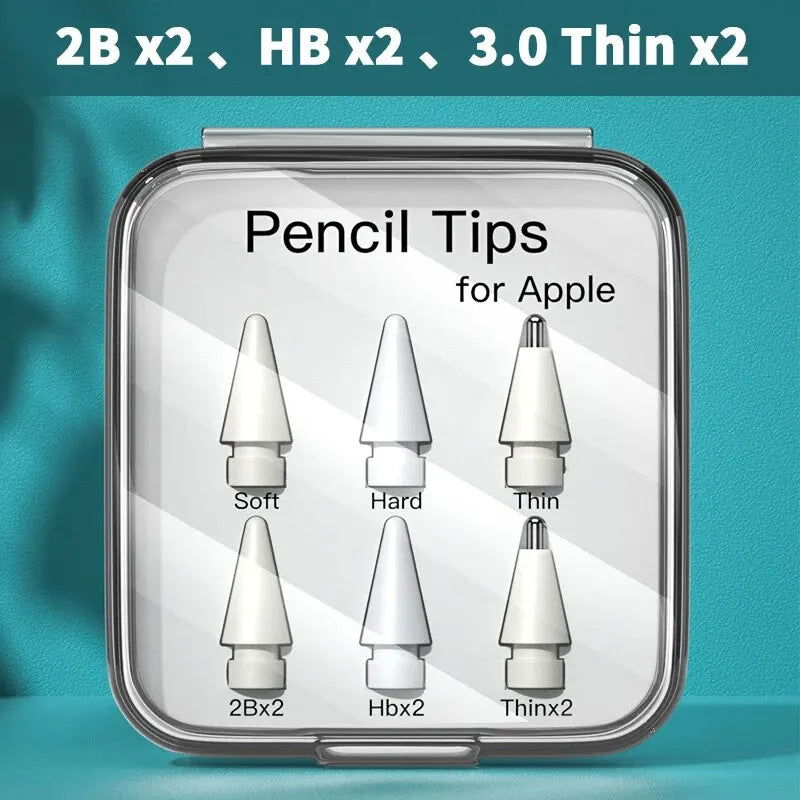 For Apple Pencil Pen Nib Pencil Case For Apple Pencil Tip 2B HB 3.0 Soft Hard For Apple Pencil 1st 2nd Generation Accessories - Slobuy