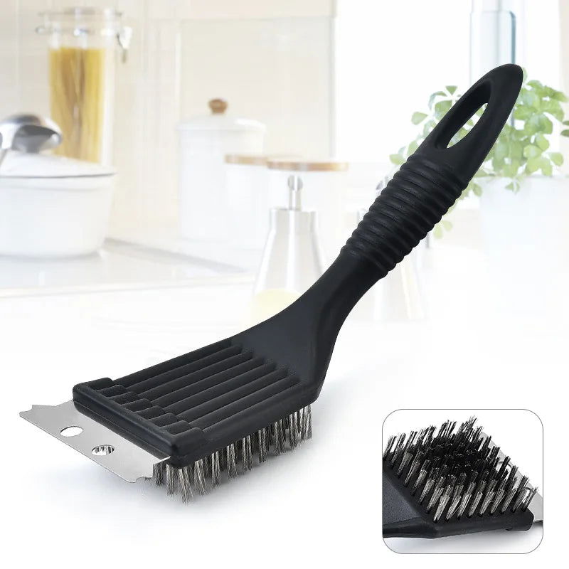 For Barbecue Grill Brush Steel Wire Bristles BBQ Cleaning Brushes Durable Cooking Tool Outdoor Home BBQ Gas Kit Accessories - Slobuy