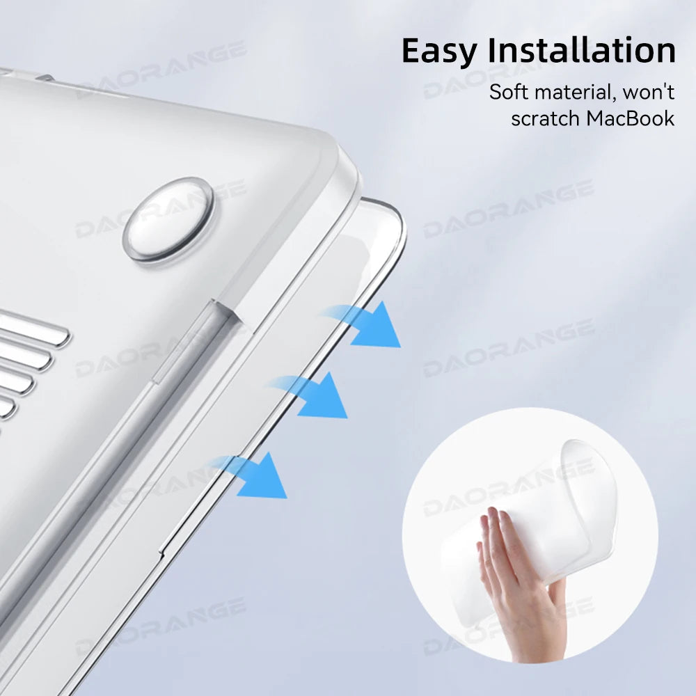 For MacBook Case For MacBook Pro 14.2 A2442 A2779 Pro 15.4 16 16.2 MacBook Air 13.3 M2 13.6 A2681 TPU Soft Cover Bag Accessories - Slobuy