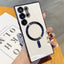 For Magsafe Luxury Magnetic Clear Phone Cases For Samsung Galaxy S23 Ultra S22 Plus Plating TPU Soft Case Lens Cover Accessories - Slobuy