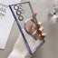 For Magsafe Luxury Magnetic Clear Phone Cases For Samsung Galaxy S23 Ultra S22 Plus Plating TPU Soft Case Lens Cover Accessories - Slobuy