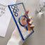 For Magsafe Luxury Magnetic Clear Phone Cases For Samsung Galaxy S23 Ultra S22 Plus Plating TPU Soft Case Lens Cover Accessories - Slobuy