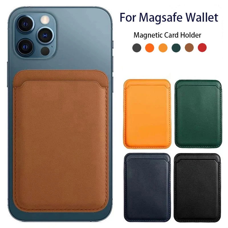 For Magsafe Magnetic Luxury Leather Card Holder Wallet Case For iPhone 14 Pro Max 13 12 Phone Bag Cover Adsorption Accessories - Slobuy