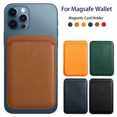 For Magsafe Magnetic Luxury Leather Card Holder Wallet Case For iPhone 14 Pro Max 13 12 Phone Bag Cover Adsorption Accessories - Slobuy