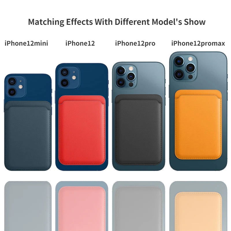 For Magsafe Magnetic Luxury Leather Card Holder Wallet Case For iPhone 14 Pro Max 13 12 Phone Bag Cover Adsorption Accessories - Slobuy