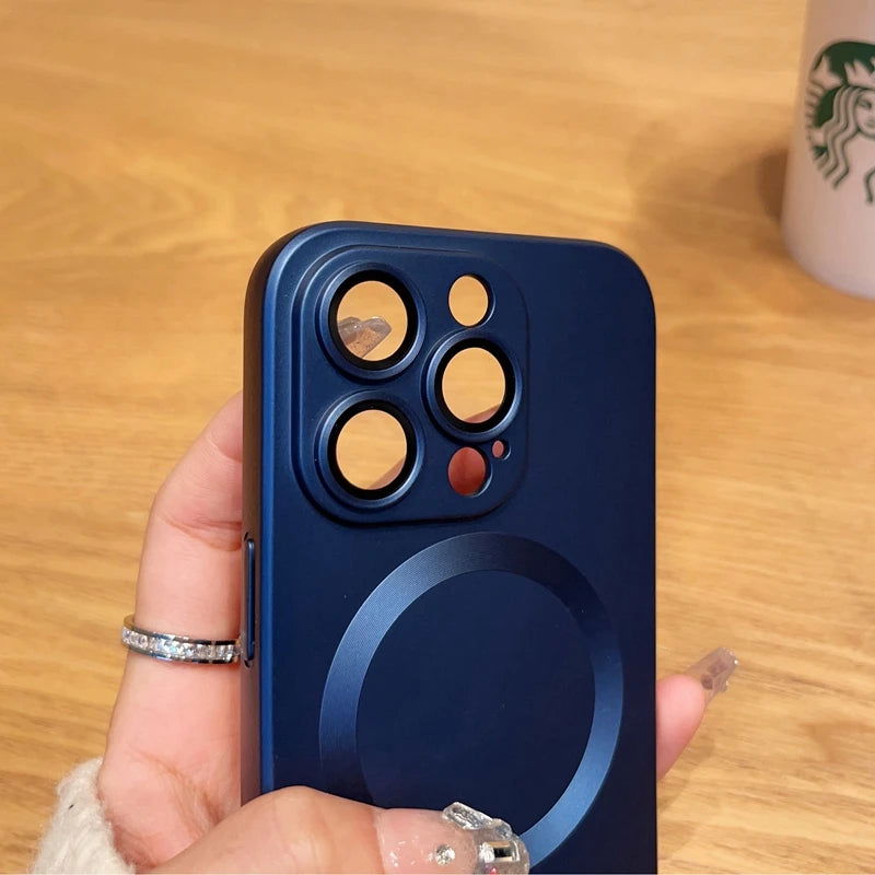 For Magsafe Magnetic Wireless Charge Phone Cases For iPhone 15 14 13 12 11 Pro Max Plus Case Camera Protection Cover Accessories - Slobuy
