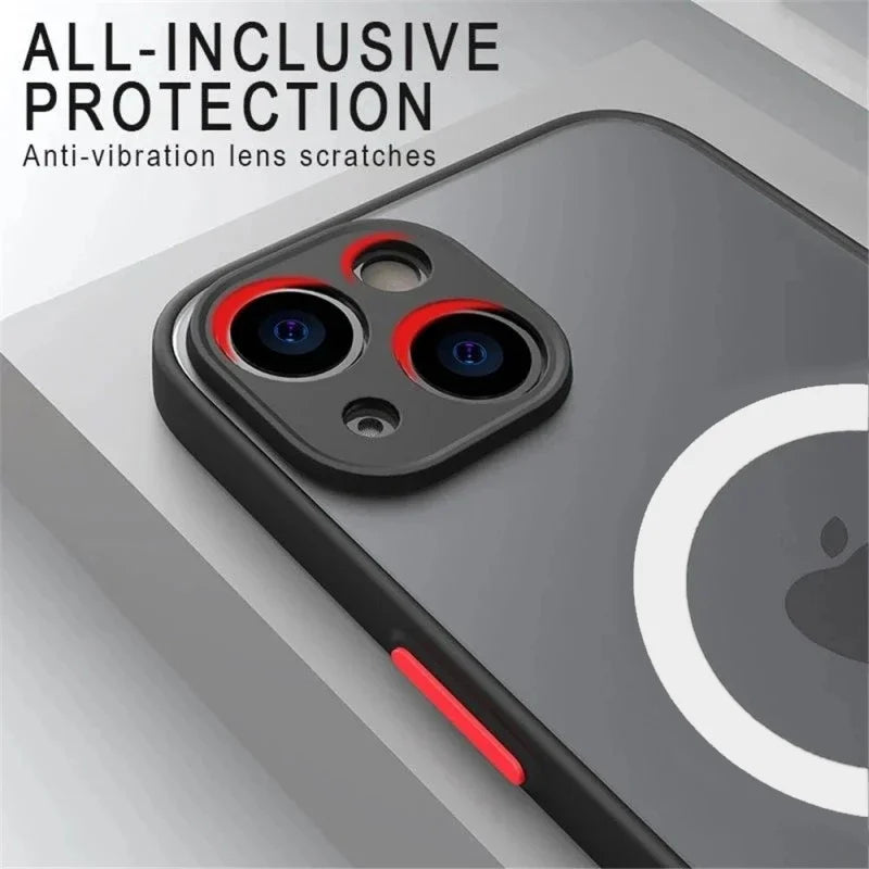 For Magsafe Matte Magnetic Case For iPhone 15 14 11 13 12 Pro Max Plus Luxury Wireless Charging Phone Protection Accessories - Slobuy