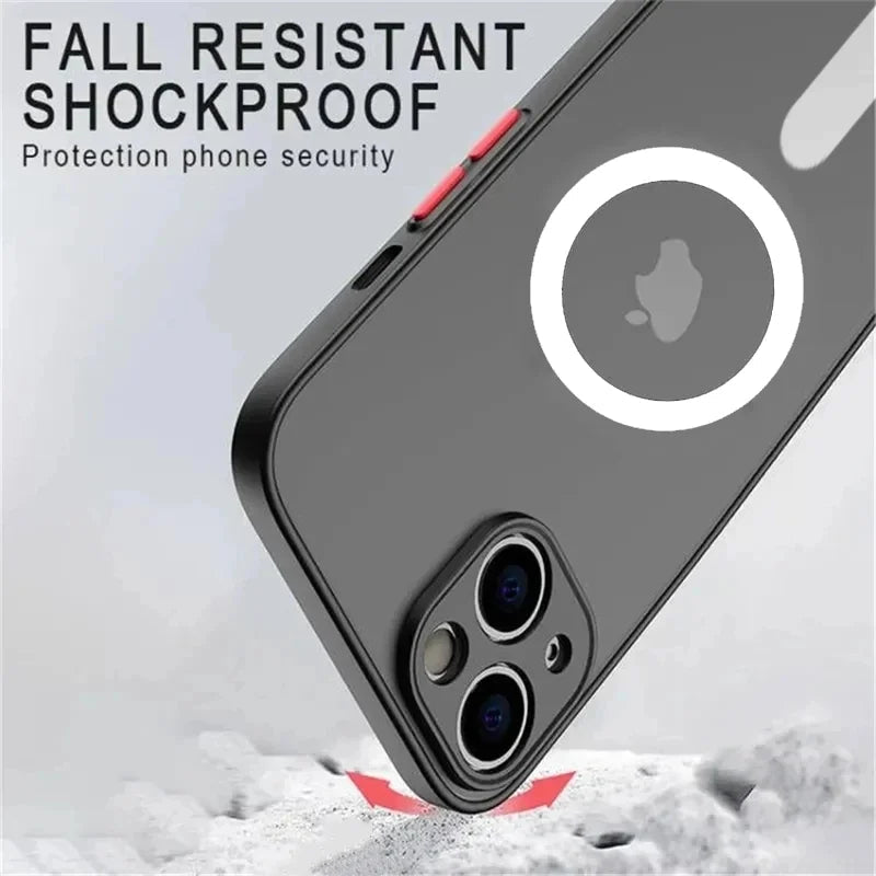 For Magsafe Matte Magnetic Case For iPhone 15 14 11 13 12 Pro Max Plus Luxury Wireless Charging Phone Protection Accessories - Slobuy