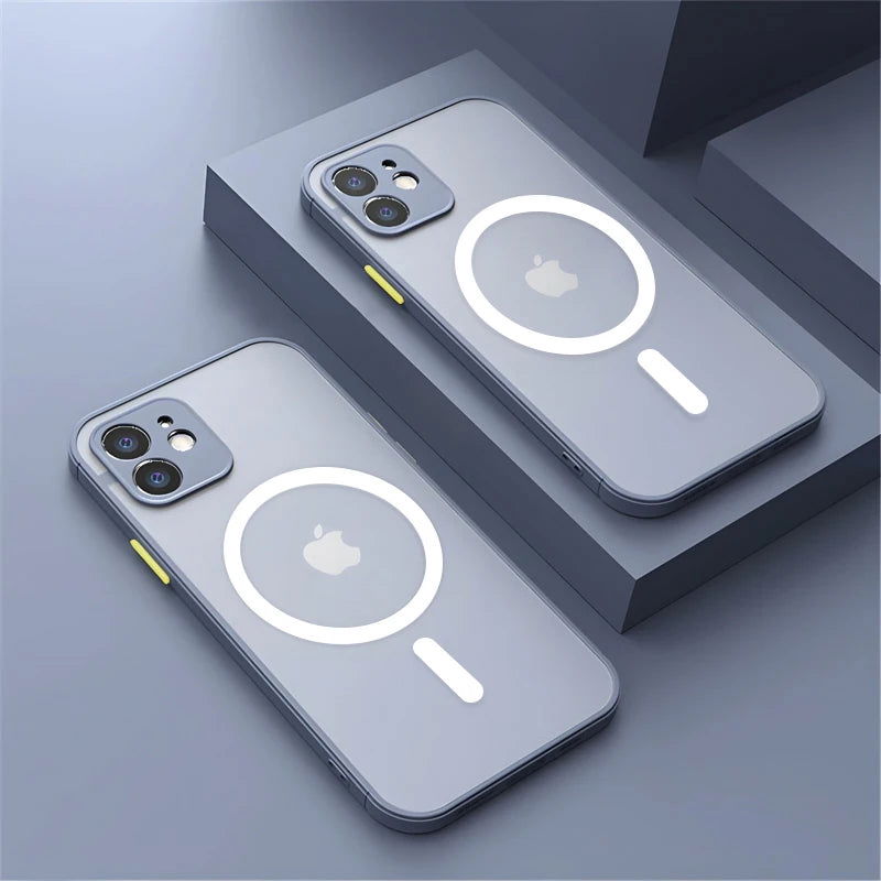 For Magsafe Matte Magnetic Case For iPhone 15 14 11 13 12 Pro Max Plus Luxury Wireless Charging Phone Protection Accessories - Slobuy