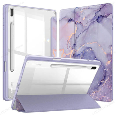 For Samsung Galaxy Tab S9 FE 11 Plus 12.4 inch 2023 Case Pencil Holder Tablet Cover For Tab A9 S9 S8 S7 11" Plus 12.4" Funda - Slobuy