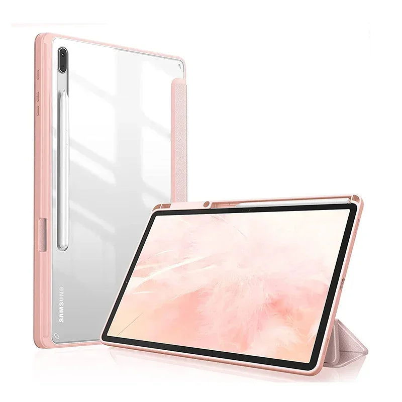 For Samsung Galaxy Tab S9 FE 11 Plus 12.4 inch 2023 Case Pencil Holder Tablet Cover For Tab A9 S9 S8 S7 11" Plus 12.4" Funda - Slobuy