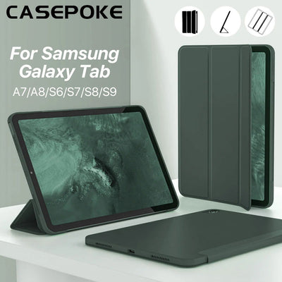 For Samsung Galaxy Tablet Case Accessories Tab S6 Lite A8 A7 S7FE S9 For Samsung Galaxy Tab S7 S8 S9 Plus 12.4 Protective Cover - Slobuy
