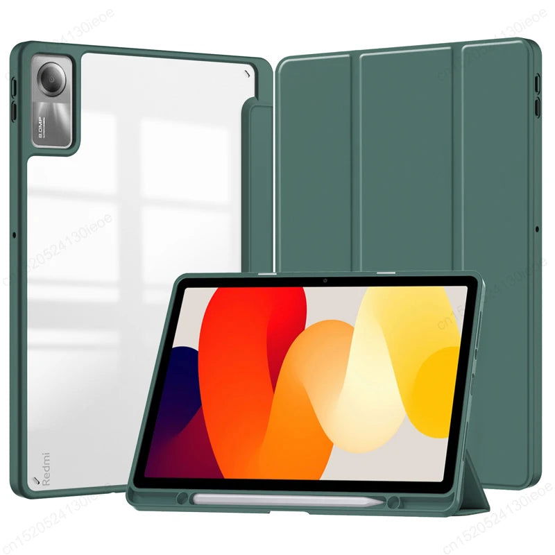 For Xiaomi RedMi Pad SE 11" 2023 Case RedMi Pad 10.61" Pencil Holder Cover MiPad 6 5 Pro 11 inch Tablet Auto Sleep Funda Cover - Slobuy